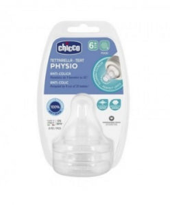 Chicco Teat Perfect5 Silicone_ 6m+_ Papa (x2 units) - Healtsy