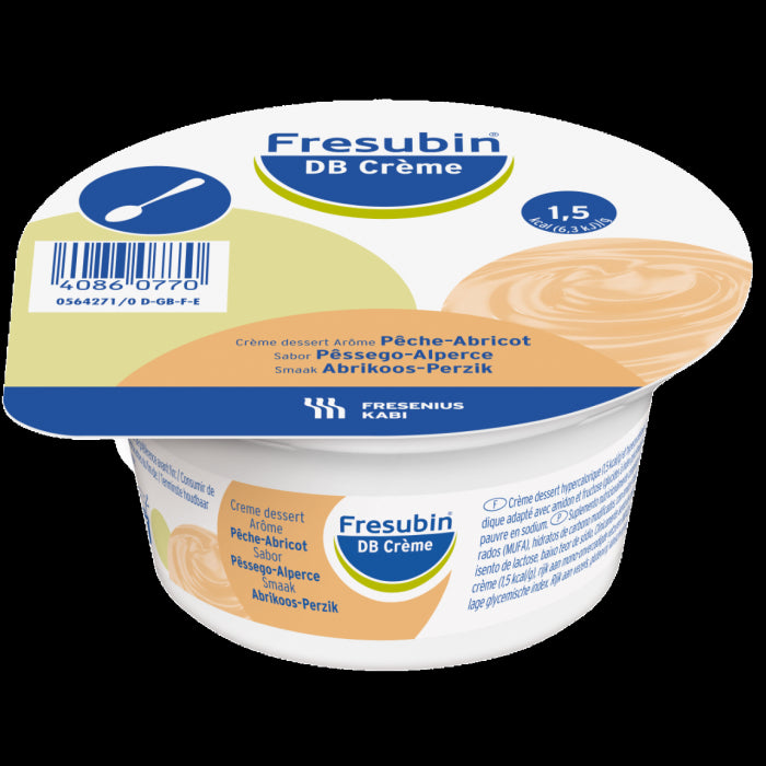 Fresubin DB_ Cream PEACH & APRICOT - 125g (x4 units) - Healtsy