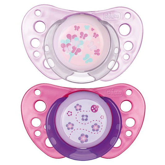 Chicco Physio Air Pacifier Pink Silicone 0-6m (x2 units) - Healtsy