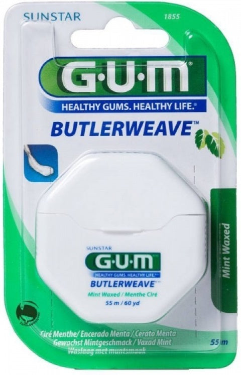 Gum Dental Floss 1855 Mint Waxed - 55m - Healtsy