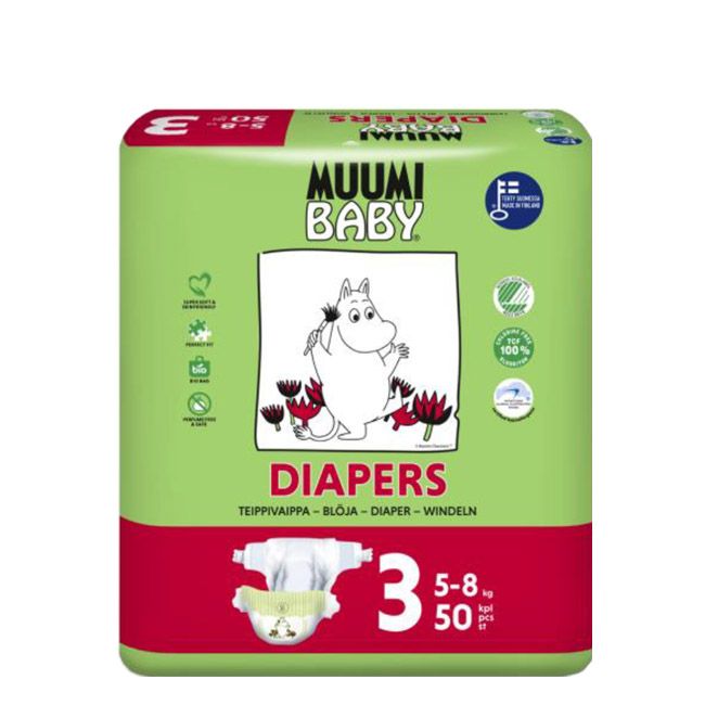 Muumi Baby Diaper_ Size 3_ 5-8kg (x50 units) - Healtsy