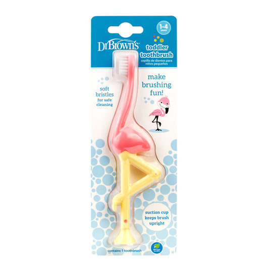 Dr Browns Flamingo Toothbrush_ 1-4 Years - Healtsy
