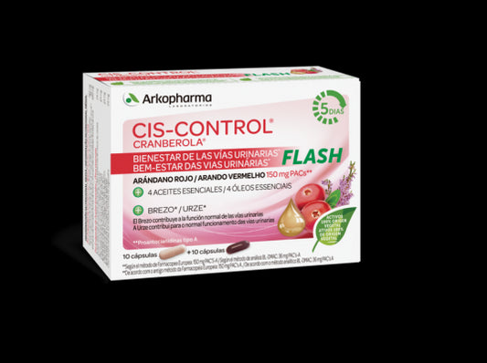 Cis-Control Cranberola Flash (x20 capsules) - Healtsy