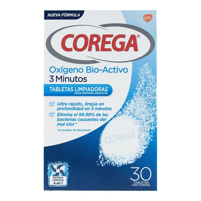 Corega Bio Active Tablets Prosthesis (x30 units) - Healtsy