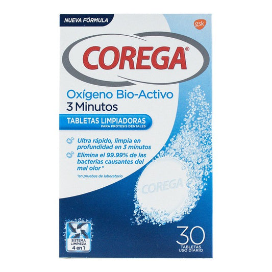 Corega Bio Active Tablets Prosthesis (x30 units) - Healtsy