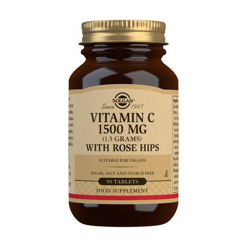 Solgar Vitamin C w/ Rose - 1500mg (x90 tablets) - Healtsy