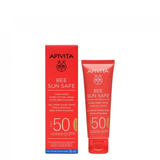 Apivita Solar Gel-Cream SPF50 w/ Color- 50ml - Healtsy