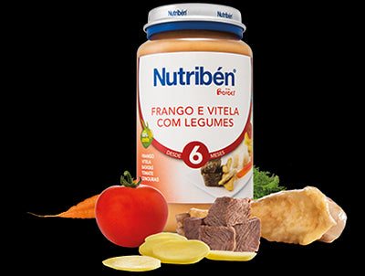 Nutriben Boião_ 6_ Chicken, Veal w/ Vegetables - 235g - Healtsy