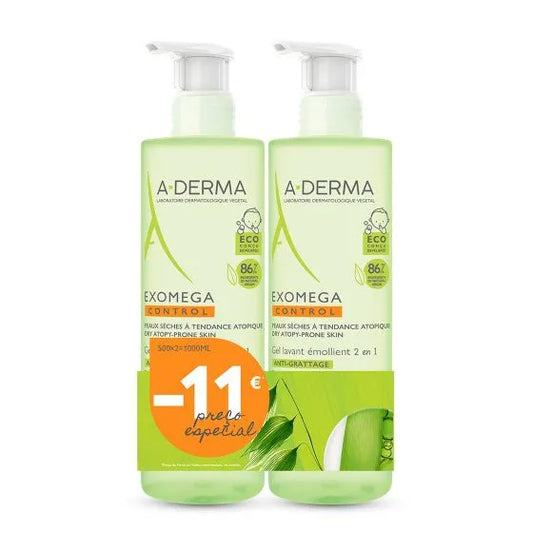 A-Derma Exomega Control Body & Hair Gel - 500 ml (DUO w/ Discount) - Healtsy