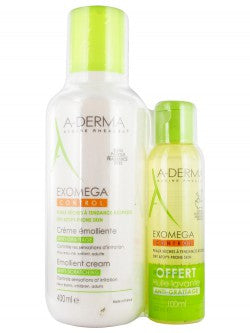 A-Derma Exomega Control Cream - 400ml + Offer Shower Oil - 200ml - Healtsy