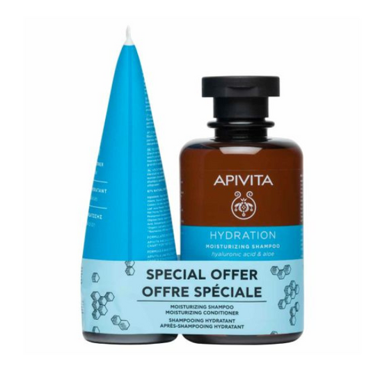 Apivita Hair Moisturizing Shampoo - 250ml + Conditioner (Special Price) - Healtsy