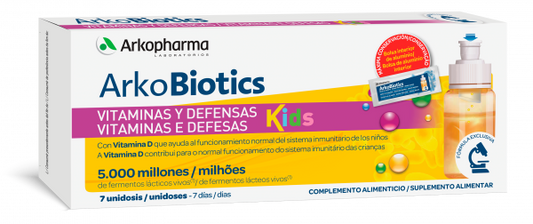 Arkobiotics Vitamins Defenses Kids Solution - 10ml (x7 sachets) - Healtsy