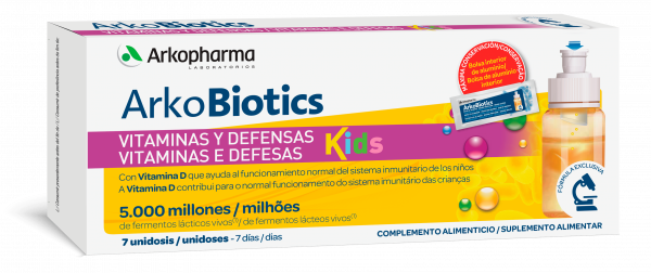 Arkobiotics Vitamins Defenses Kids Solution - 10ml (x7 sachets) - Healtsy