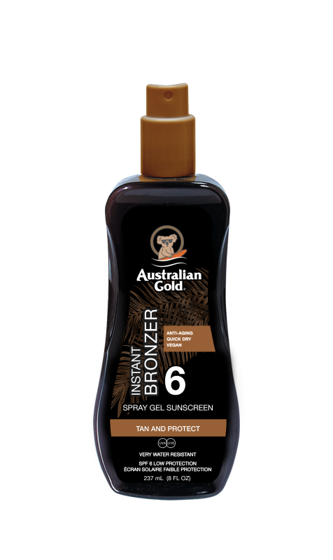 Australian Gold SPF6 Spray Gel w/ Tanner - 237ml - Healtsy