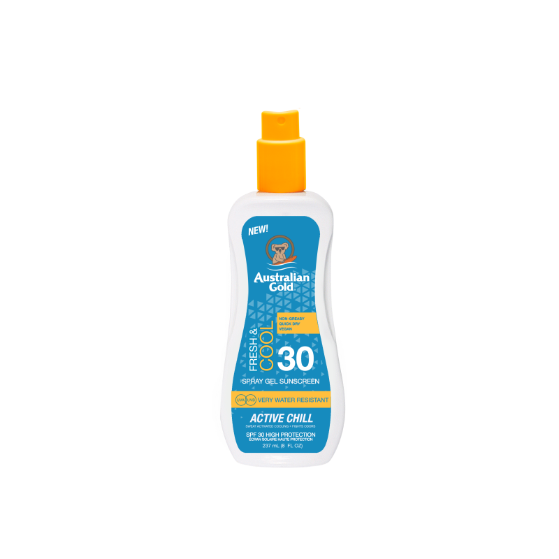 Australian Gold SPF30 Spray Gel Active Chill - 237ml - Healtsy