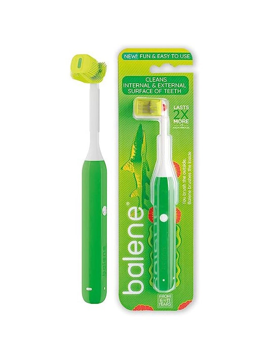 Balene Kids Toothbrush_Green_ 6-11Y - Healtsy