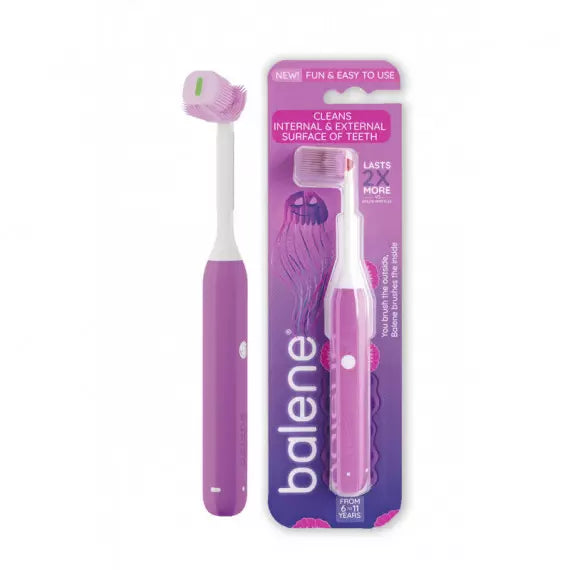 Balene Kids Toothbrush _Violet_ 6-11Y - Healtsy