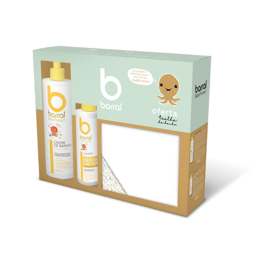 Barral Babyprotect Bath Cream - 500ml + Shampoo - 200ml + Towel Offer - Healtsy