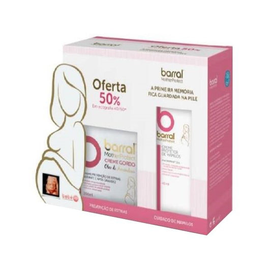 Barral MotherProtect Almond Oil Fat Cream - 200ml + Nipple Protector Cream - 40ml (50% discount on 4D/5D ultrasound) - Healtsy