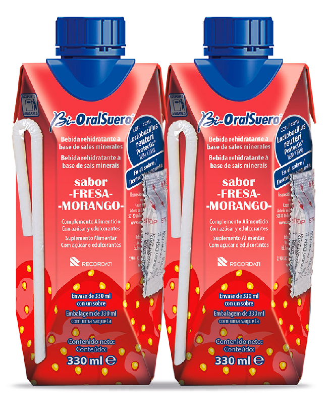 Bi-Oralsuero Oral_Strawberry Solution - 330ml (x2 units) - Healtsy