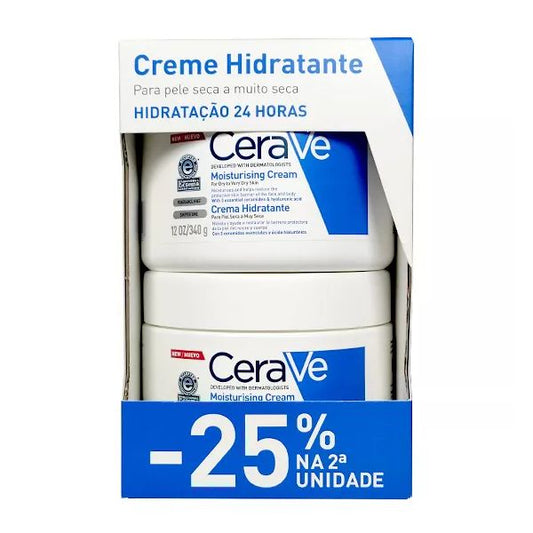 CeraVe Daily Moisturizing Cream - 340g (DUO w/ 25% Discount 2nd Pack) - Healtsy