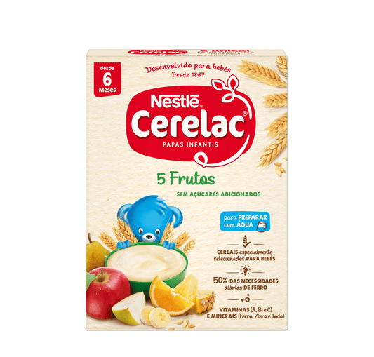 Cerelac Milk Flour 5 Fruits_6M+ - 250g – Buy Now at Healtsy