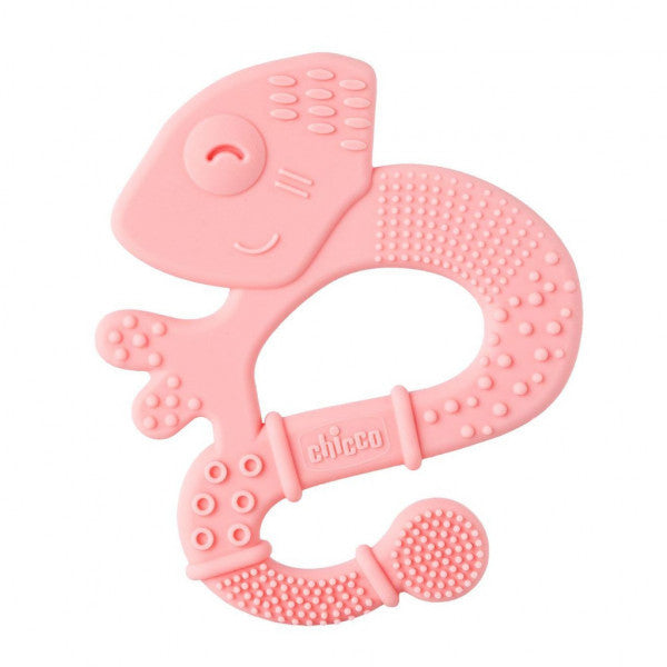 Chicco Ring Teeth Iguana_ Pink_ 2M+ - Healtsy