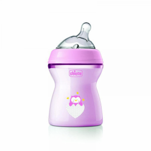 Chicco NaturalFeeling_Silicone_Girl_2M+ Baby Bottle - 250ml - Healtsy