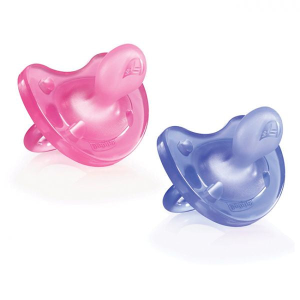 Chicco Pacifier Physip Soft_Silicone_ Girl_6-12M (x2 units) - Healtsy