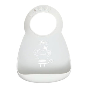 Chicco Silicone Bib _ Gray _ 6M+ – Buy Now at Healtsy