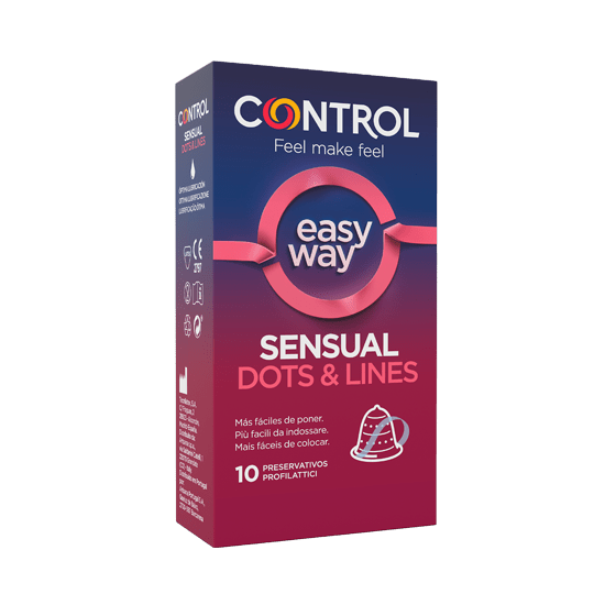 Control Sensual Dots & Lines Easy Way (x10 condoms) – Buy Now at Healtsy
