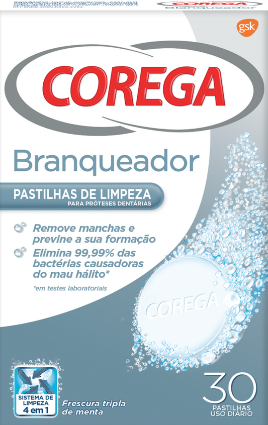 Corega Bleaching (x30 effervescent tablets) - Healtsy