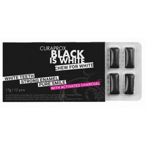 Curaprox Black & White Chewing Gum (x12 units) – Buy Now at Healtsy