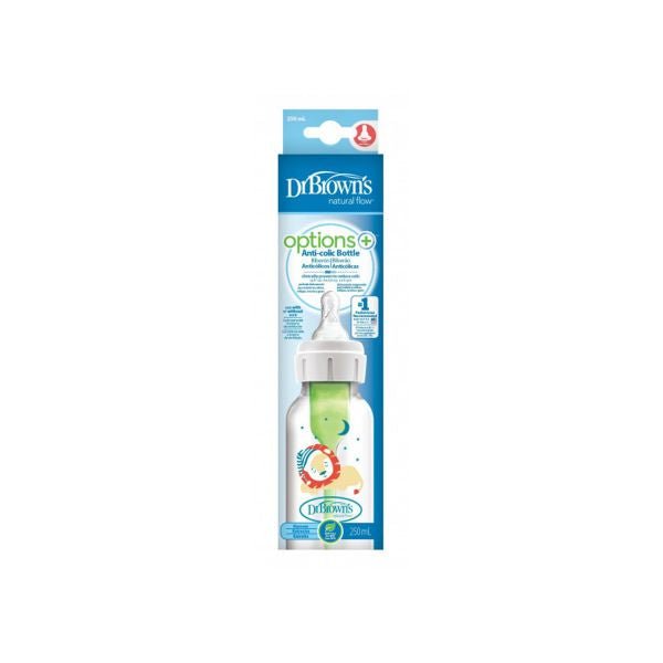 Dr Browns Option Plus Bottle_ Narrow _Silicone Teat_ LION - 250ml – Buy Now at Healtsy