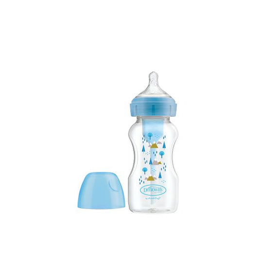 Dr Browns Option Plus Bottle_ Wide_Silicone_BLUE teat - 270ml - Healtsy