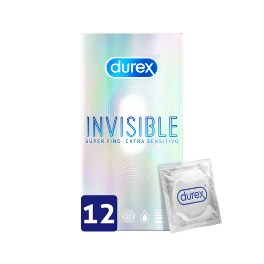 Durex Invisible Extra Lubricant (x12 condoms) - Healtsy