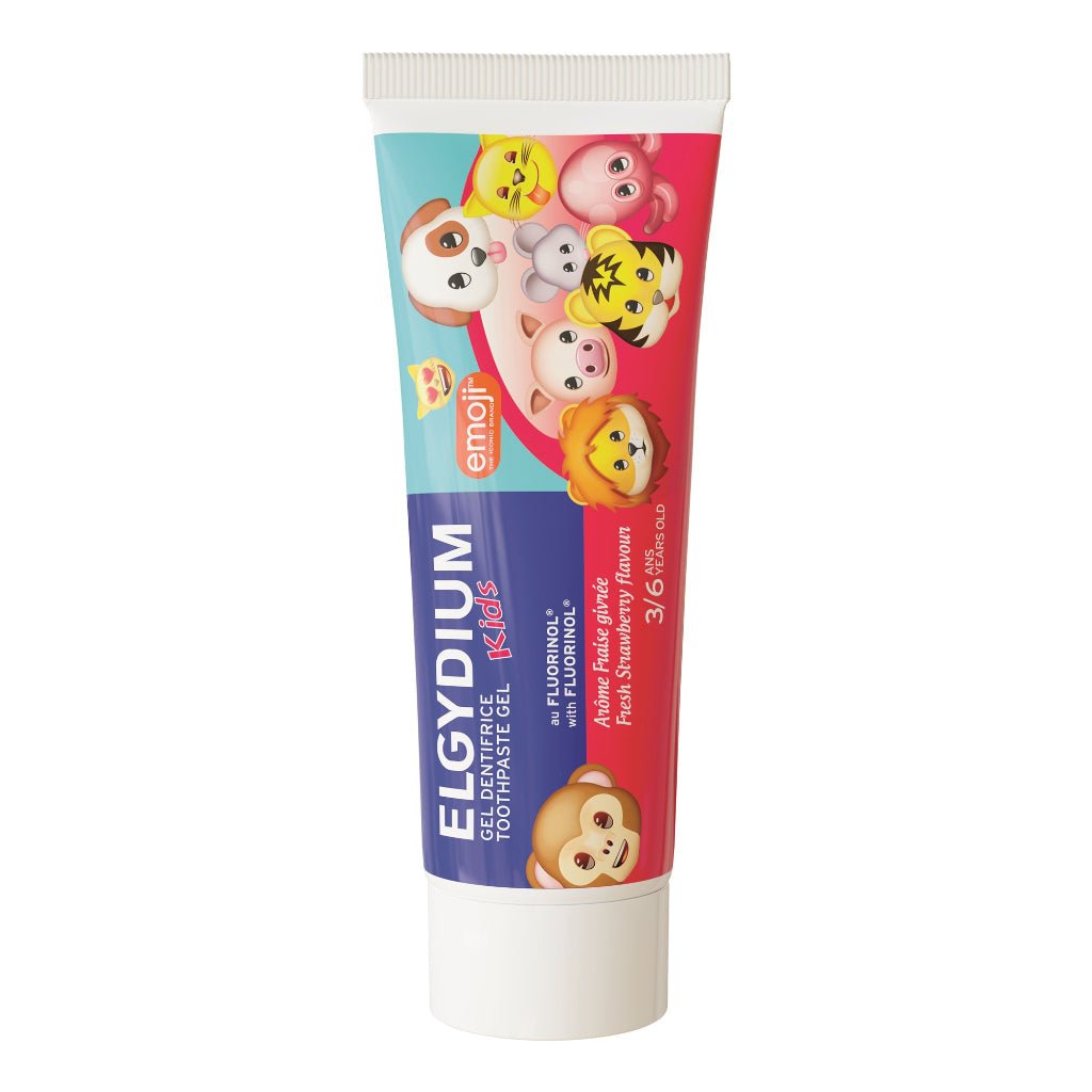 Elgydium Kids Toothpaste Gel Emoji_ Strawberry - 50ml – Buy Now at Healtsy