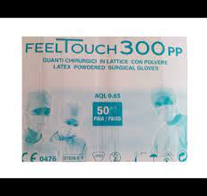 Feeltouch Sterile Surgical Gloves w/ Powder_ Latex_ Size 7.5 (x50 units) - Healtsy