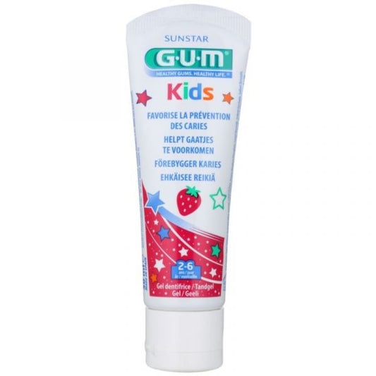 Gum Junior Strawberry Toothpaste Gel - 50ml - Healtsy