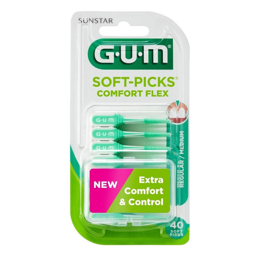 Gum Soft Picks Comfort Flex Medium Mint (x40 pcs) - Healtsy