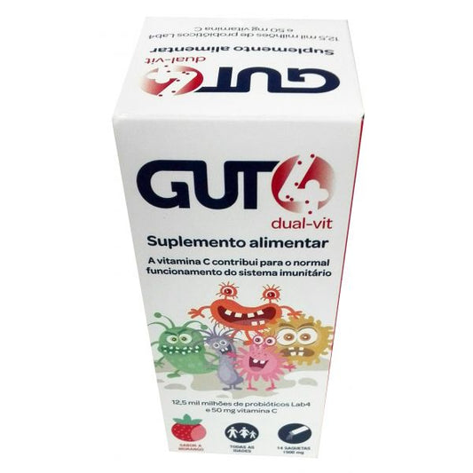 Gut4 Dual-Vit Powder _ Strawberry (x14 sachets) - Healtsy