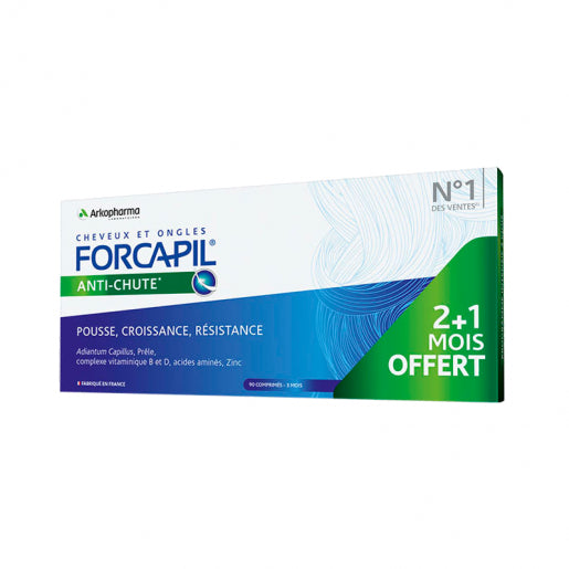 Hair Loss Forcapil (x90 tablets)_ Pack Includes 2 months + 1 Offer - Healtsy