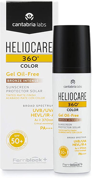 Heliocare Col Gel Oil - Free Spf50+ Bronze Intenso – Buy Now at Healtsy