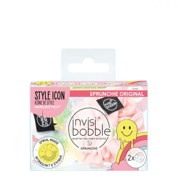 Invisibobble Sprunchie Duo Retro Dreamin' Hue-Man Love (x2 units) - Healtsy