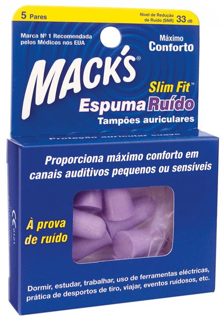 Mack S Noise Foam Earplugs Slim Fit (x5 units) – Buy Now at Healtsy