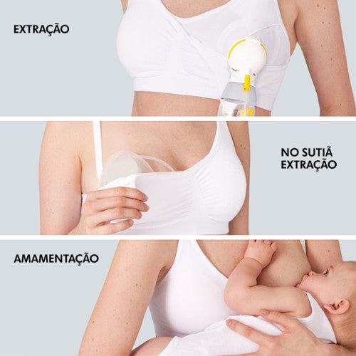 Medela Breastfeeding/Expressing Bra 3 in 1_ White_ Size. XL - Healtsy
