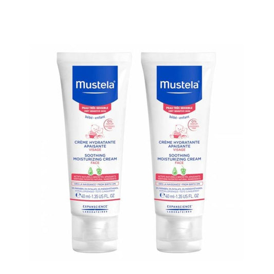 Mustela Baby Normal Skin Moisturizing Face Cream Without Perfume (Duo) -50% - Healtsy