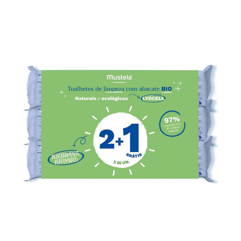 Mustela Bebe Cleansing Wipe (x60 units) Triple pack - Healtsy