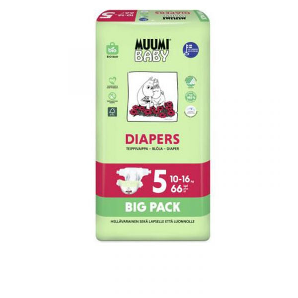 Muumi Baby Diaper_ Size5 _10-16Kg (x66 units) - Healtsy