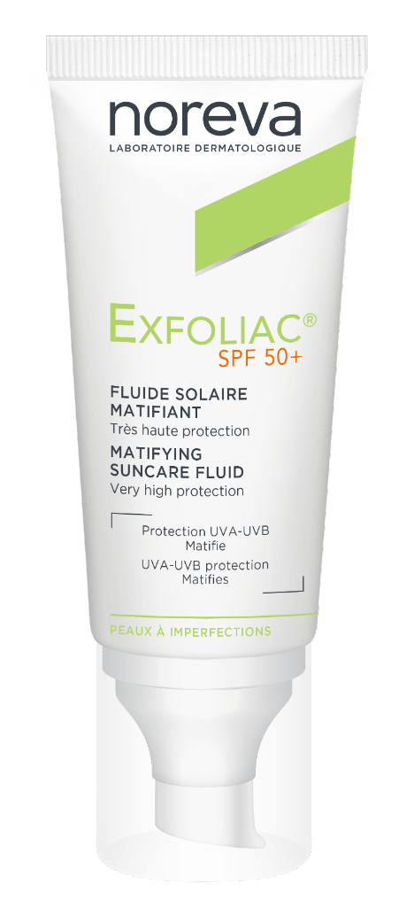 Noreva Exfoliac Solar Fluid SPF 50+ - 40ml – Buy Now at Healtsy